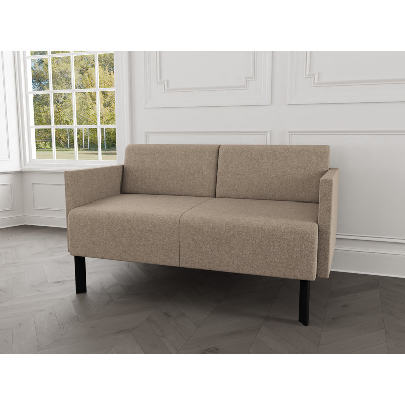 Causeuse de réception Luxe Lounge, Acier noir, Limon Archetype