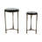 Everly Quinn 2-Pieces Adonia Gunmetal Recycled Glass Accent Table-106720823