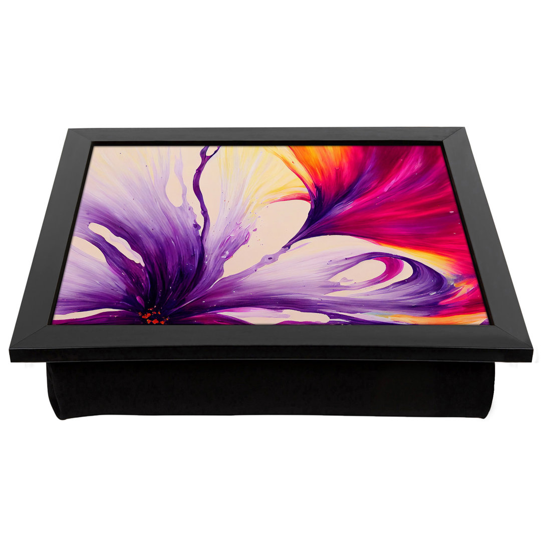 Hypnotic Modern Flower Art  Lap Tray with Cushion