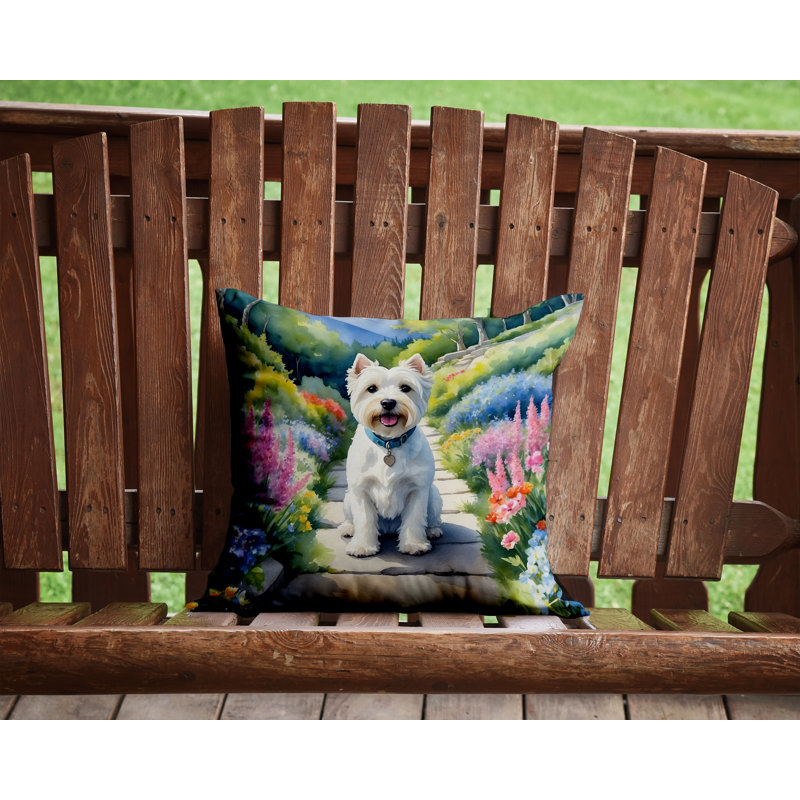 Coussin décoratif intérieur / extérieur Spring Path, H 14 po x l 14 po