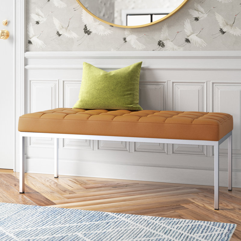 Banc en cuir Loft, Brun clair