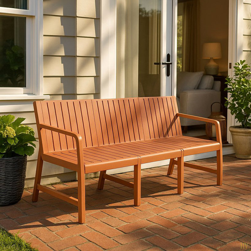 Ensemble de mobilier d'extérieur imperméable pour patio, jardin, cour et terrasse, Brun abricot