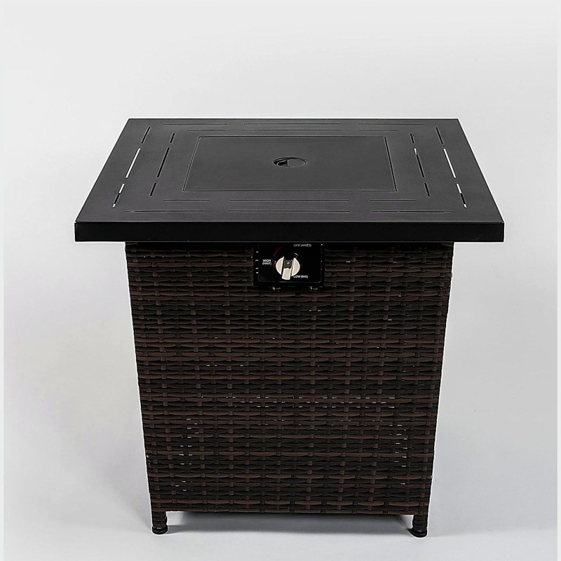 28-inch Willow Square Fire Pit Table
