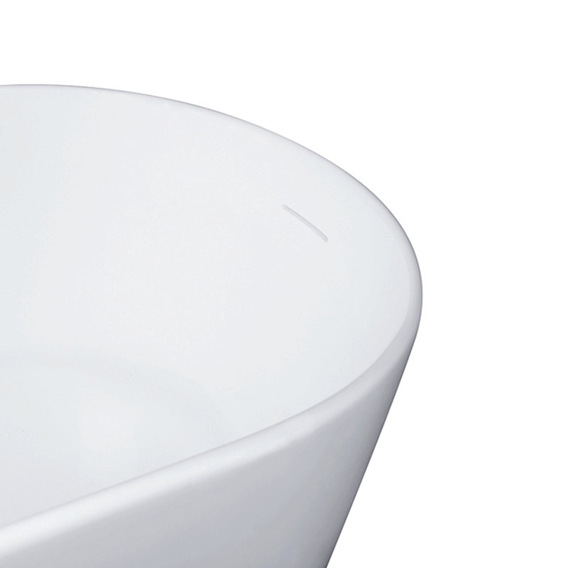 Baignoire de trempage à surface solide de 67 pouces avec trop-plein pour salle de bain