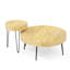 Ensemble de 2 tables basses rondes en bois massif