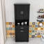 Armoire de salle de bain haute Graisyn avec panier à linge intégré et tablette réglable-342800413