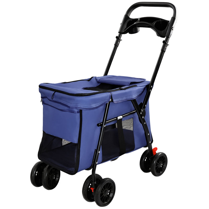 Poussette pliable pour animaux, Blue