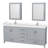Sheffield 79" Freestanding Double Vanity Base Only with 70" Mirror-31336917