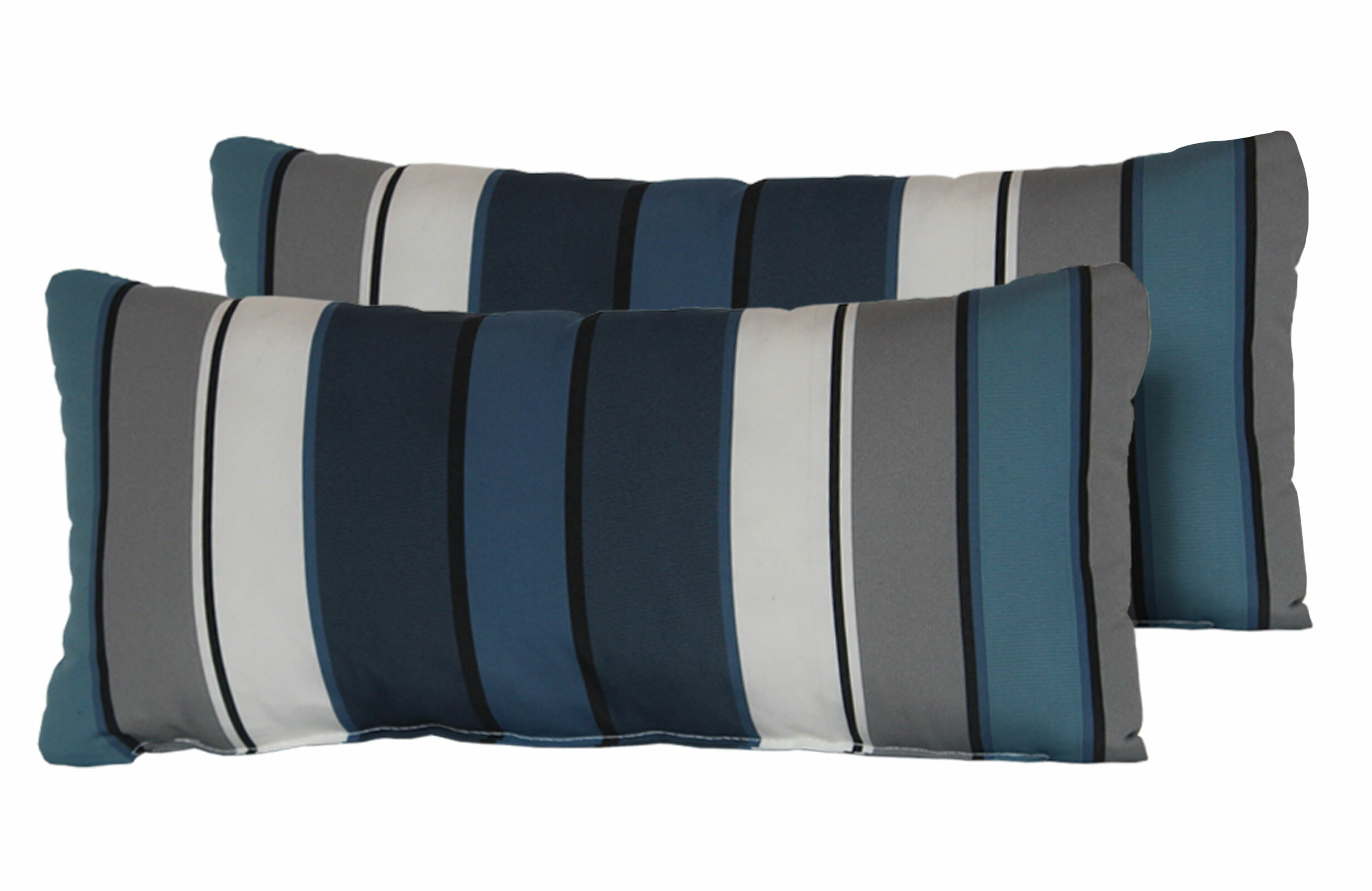 Blue outdoor shop lumbar pillow