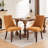 Ogata Of 2 Comfy Dining Chairs, Luxurious Rayon Cloth , Strong , Solid Wood Legs With Curve, Yellow, American Traditional Yellow Design