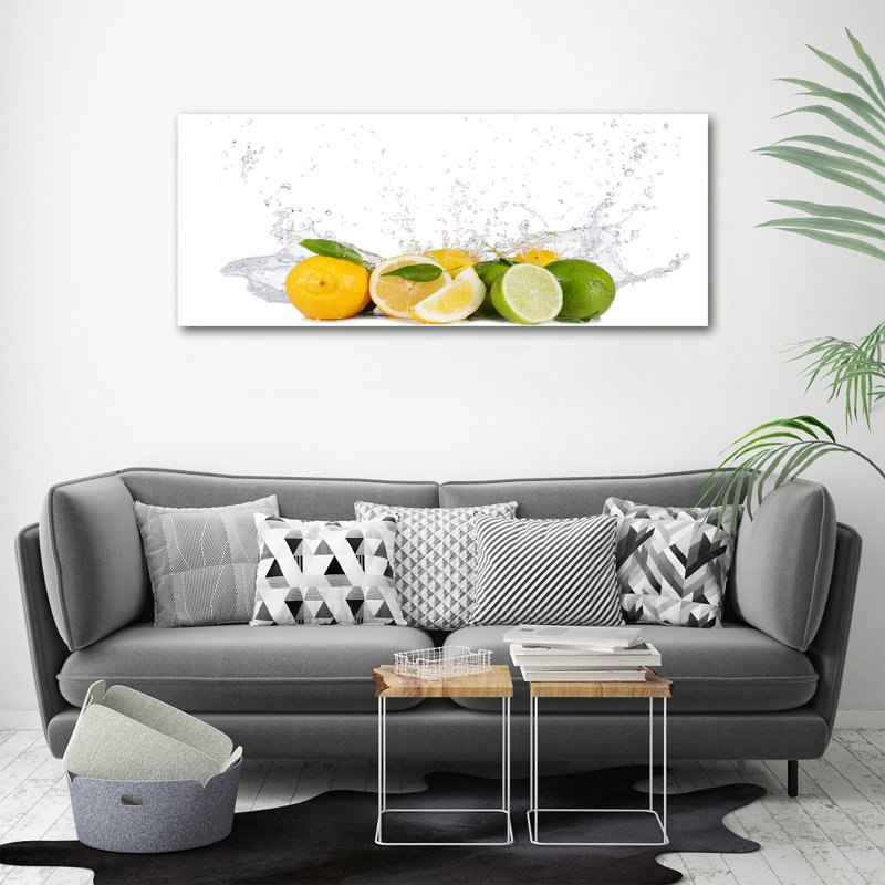 Citrus And Water - Wrapped Canvas Print, Canvas, 50cm H x 125cm W