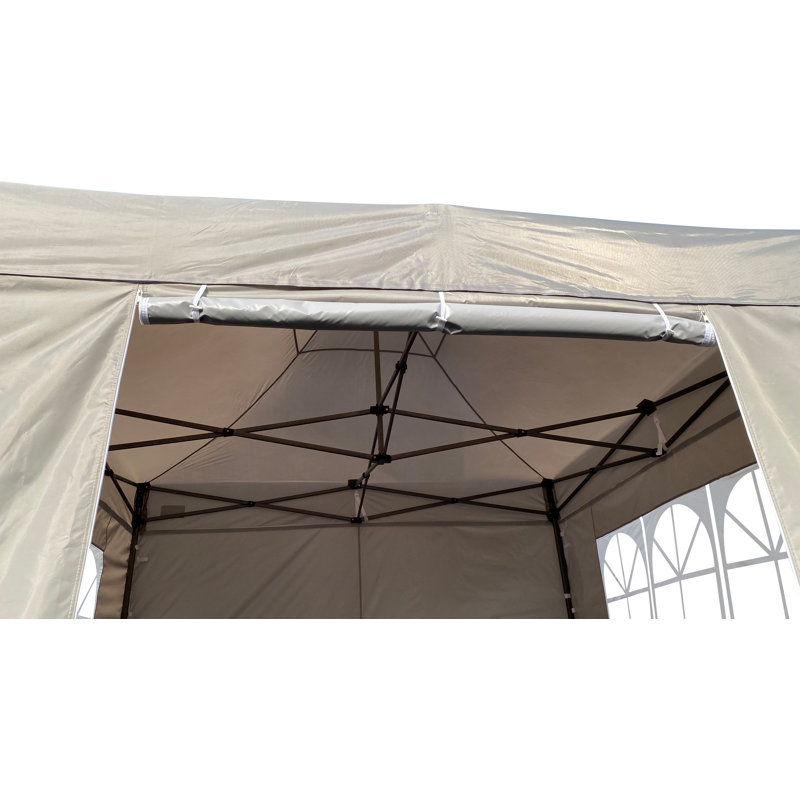 3m x 3m Steel Pop-Up Gazebo, Gray