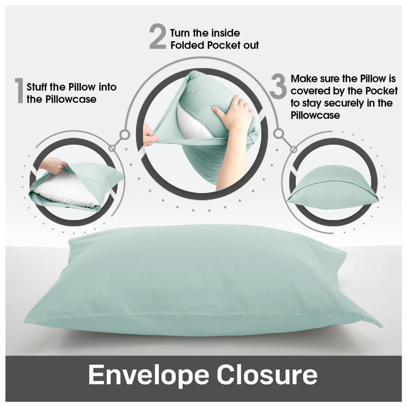 Nicole 144 Thread Count Pillowcase, Aqua