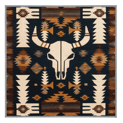  Tapis lavable Skull and Bones Southwestern