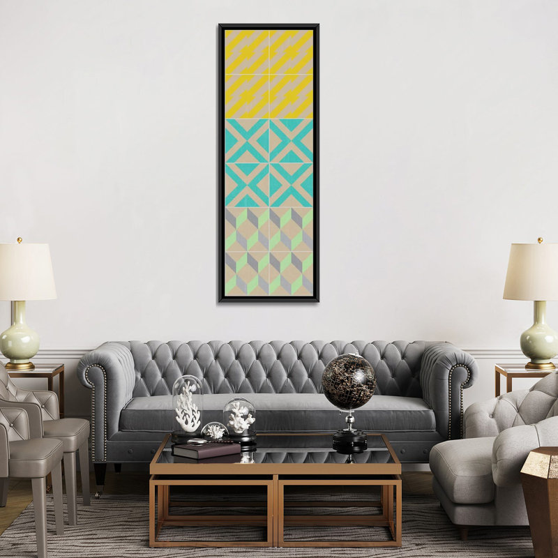 «Elementary Tile Panel III» par Chariklia Zarris, impression sur toile tendue sur châssis, H 36 po x l 12 po x P 1,5 po