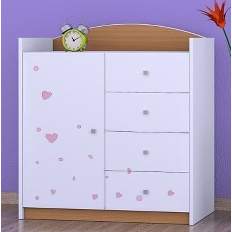 Nicollet Kids 4 - Drawer Combo Dresser, Beech