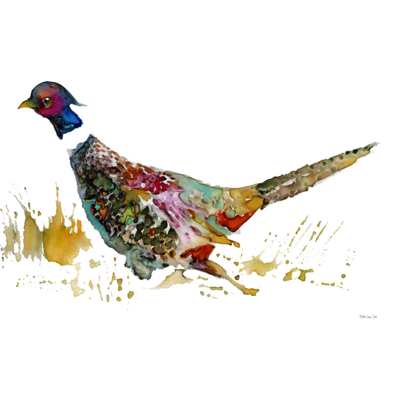 " Pheasant 2 " by Stellar Design Studio, 8" H x 12" W, Wrapped Canvas, No