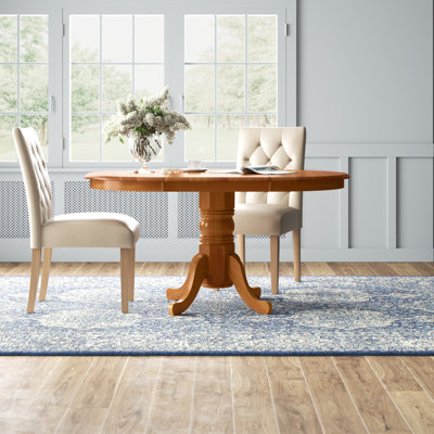 Kaneshiro Extendable Solid Pedestal Dining Table