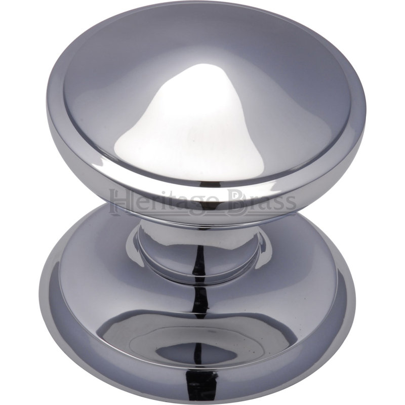 Heritage Brass Heritage Round Centre Door Knob 3", Polished Chrome