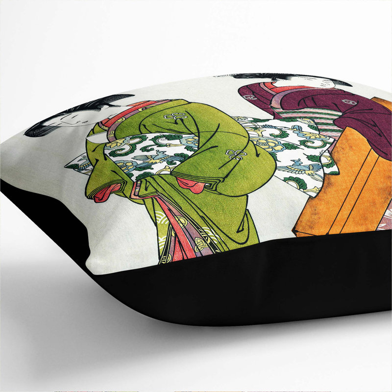 Square Throw Cushion, Black, 40cm H x 40cm W x 15cm D
