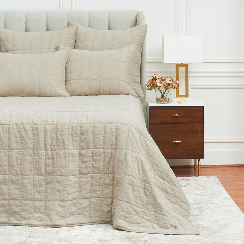 Courtepointe simple Fielder, Naturel, Courtepointe de grande taille