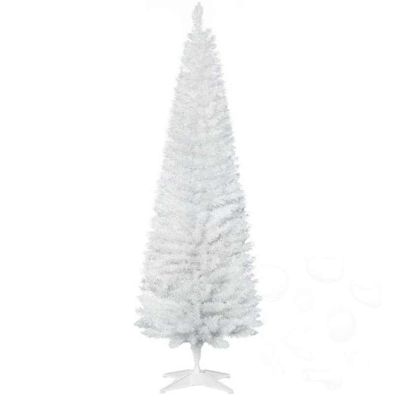 6ft Slim Xmas Tree, Silver