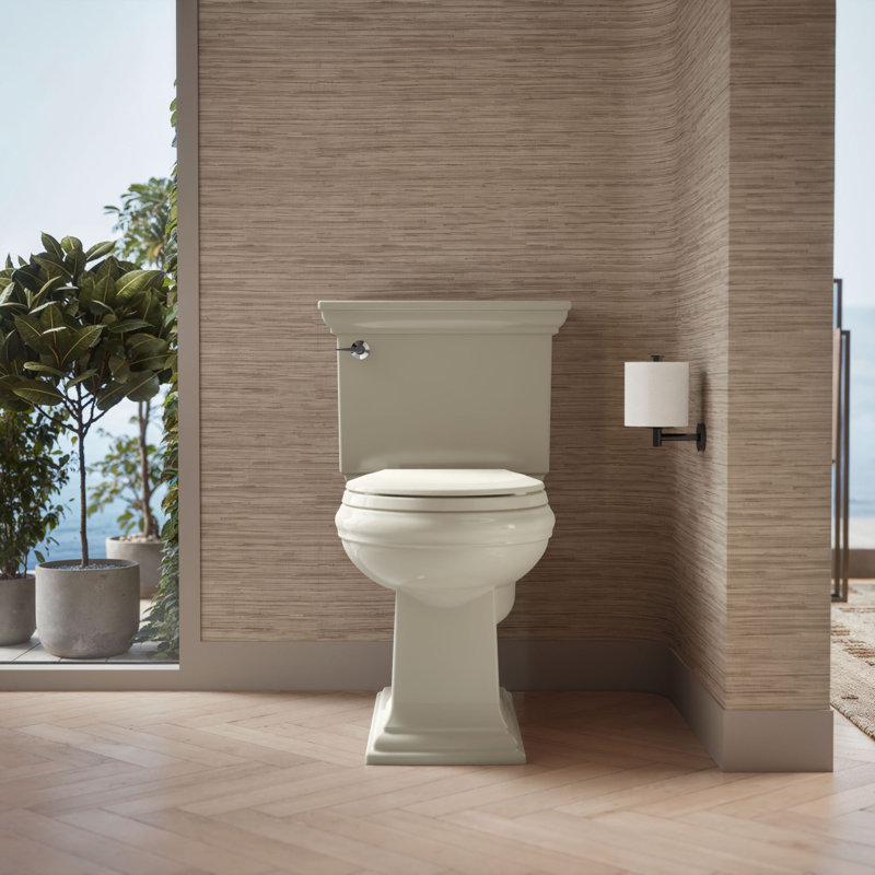 Lustra with Quick-Release Hinges Toilet Seat, Almond, Round