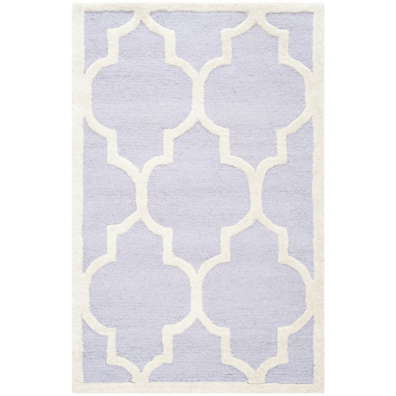 Cannen Hand Tufted Wool Geometric Rug, Rectangle 2' x 3'