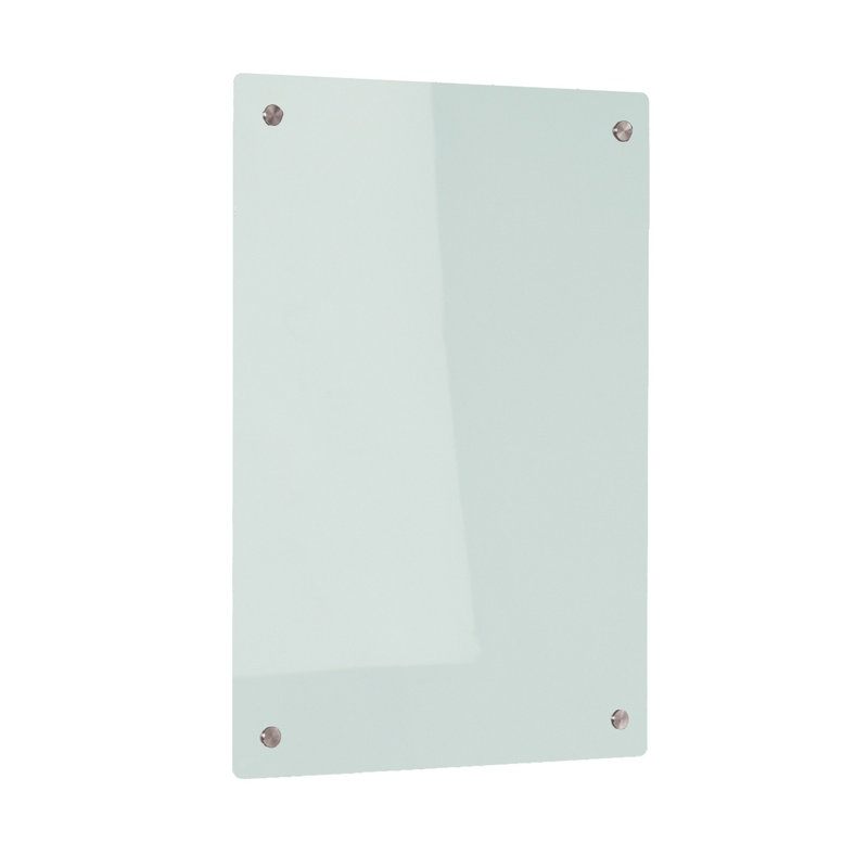 Wall Mounted Glass Board, White, 60 cm H x 45 cm W