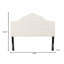 Tête de lit tapissier capitonnée ivoire pour grand lit - Pieds en bois massif et en métal avec hauteur réglable et tête de lit capitonnée moderne en tissu, 62,25 po de largeur