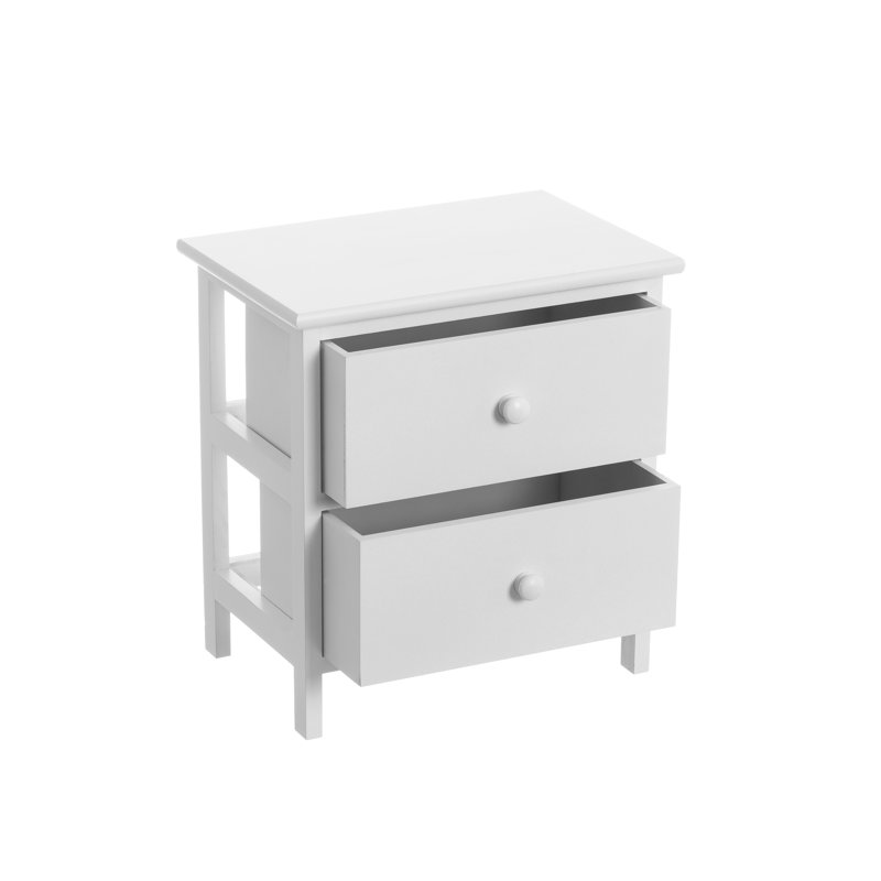 Anyi 40cm W Solid Wood Bedside Table