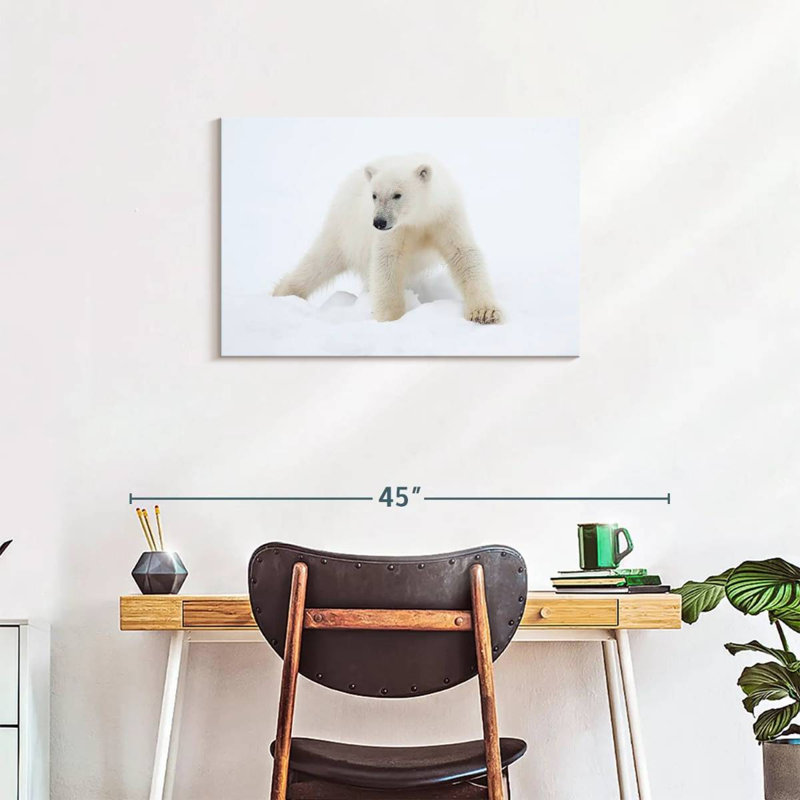 Brampt Juvenile Polar Bear, 20" H x 30" W
