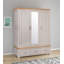 Comfrey 3 Door Solid + Manufactured Wood Wardrobe-1184862760
