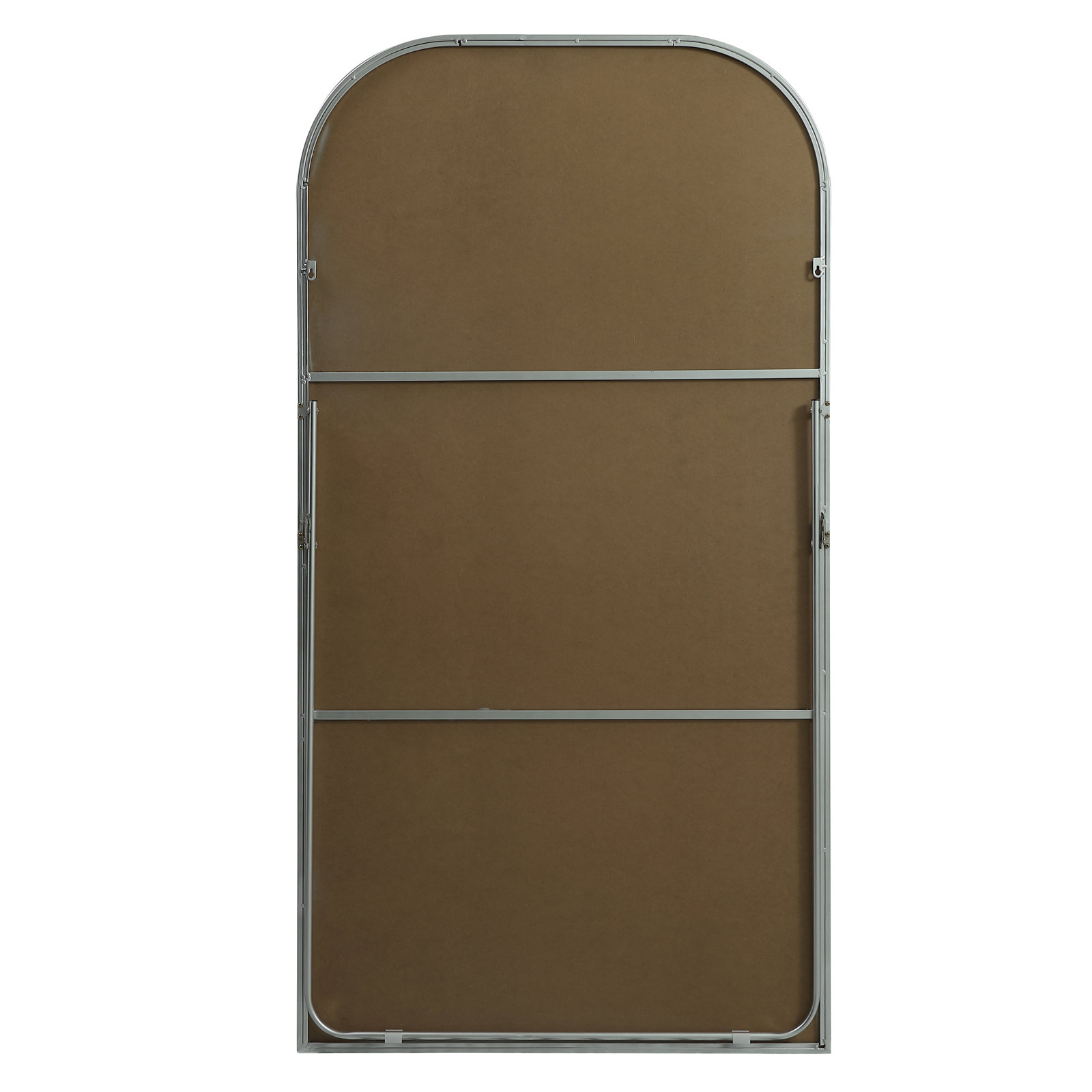 Sabine Metal Arch Floor Mirror, 66" x 35", Silver