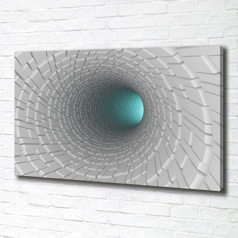 3D Tunnel - Wrapped Canvas Print