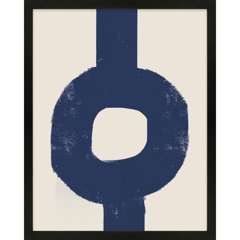 Abstract In Blue And White 2 Print by Eleni Psyllaki For Paradissi Digital Art, 38" H x 30" W, Black Paper