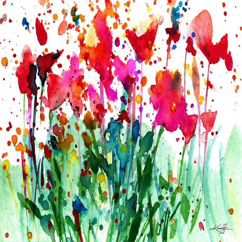 Ensemble de housse de couette DiaNoche en microfibre par Kathy Stanion - Walk parmi les fleurs 08
