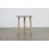 20" Round Side Table with Round Legs Weathered Natural