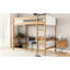 Lit mezzanine simple avec bureau et tête de lit élégante - matériaux élégants de qualité supérieure