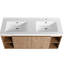 Meuble-lavabo de salle de bain avec double lavabo, fixation murale, porte - option moderne