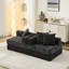 Canapé-lit convertible polyvalent, plancher en chenille noir pour la chambre à coucher, conception modulaire personnalisable, éponge de haute qualité, conception compacte à 3 niveaux, sans assemblage, housse de matelas pliable et antidérapante-1592798533