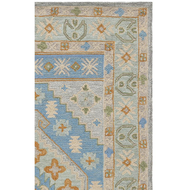 Tapis oriental en coton et laine touffeté à la main Macguiness, Rectangle 8 pi x 10 pi