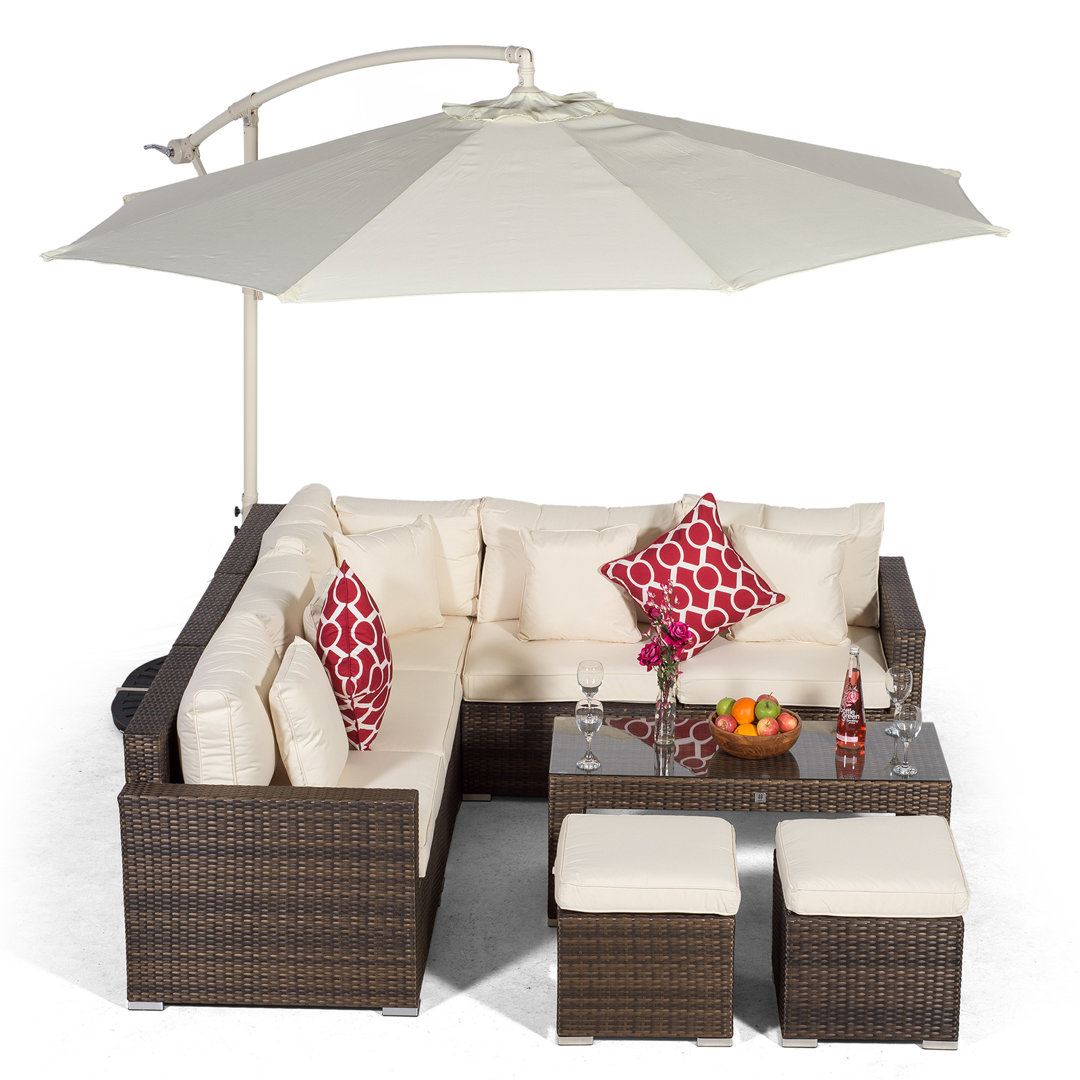Yancey 5 Seater Rattan Corner Sofa Set