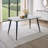 Grey Rectangular 55-Inch Ceramic Top Dining Table