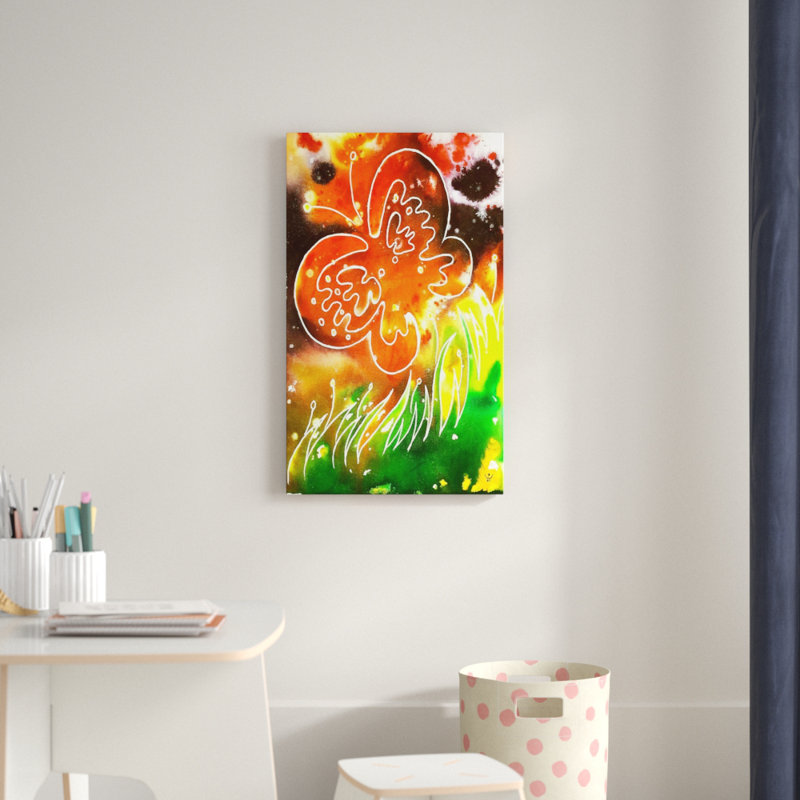 Reproduction d’art sur toile Butterfly, H 48 po x l 28 po x P 1,5 po