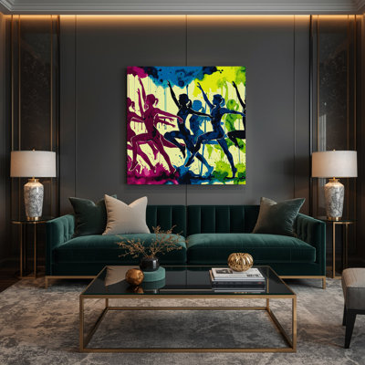 Art mural rouge sur toile