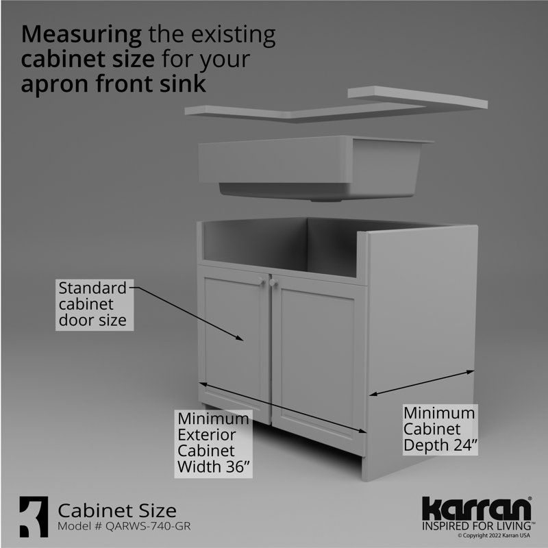 Évier de cuisine Karran Quartz, Gris