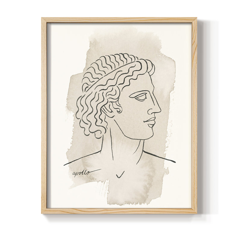 Greek Busts IV Framed Print - Solid Wood