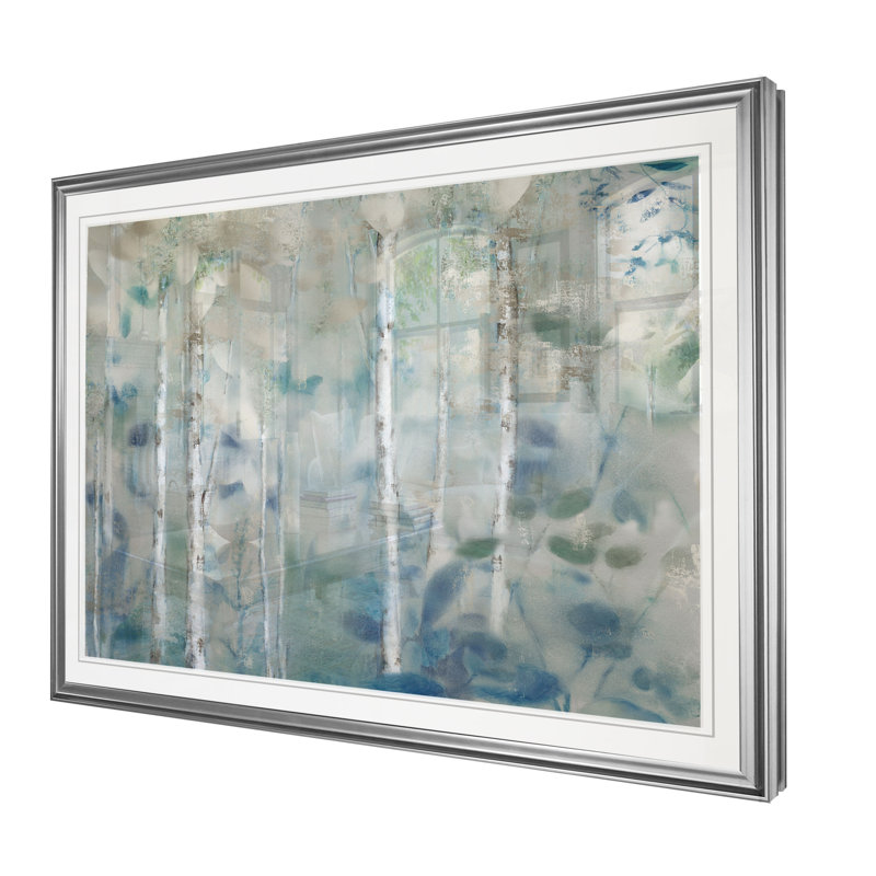 «Zen Forest II», reproduction de cadre photo sur papier, H 20 po x l 24 po x P 1,5 po, Cadre argenté