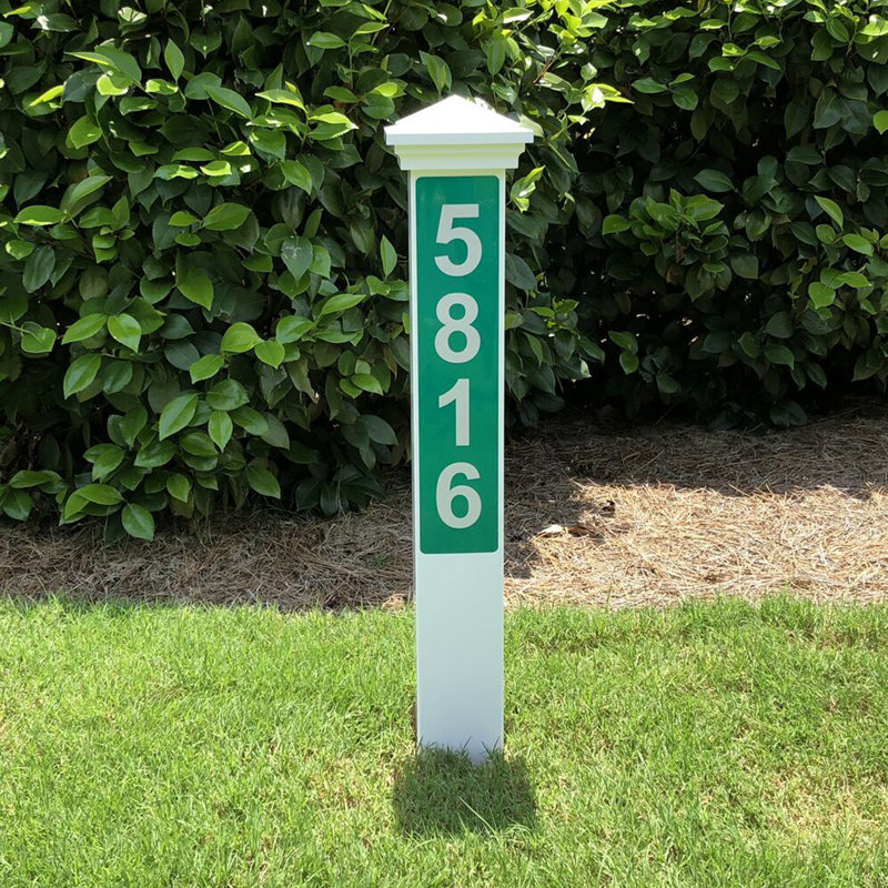 Marqueur d'adresse personnalisé, Vert / blanc, Oui